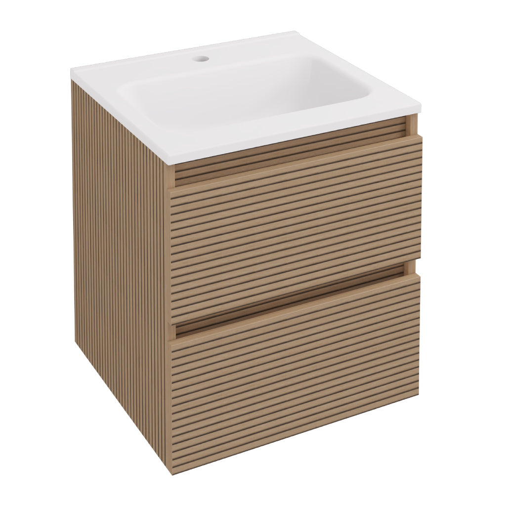 Eastbrook Olympia Staand Badmeubel 50x46 Cm Met Lades Gefreesd Front Wit