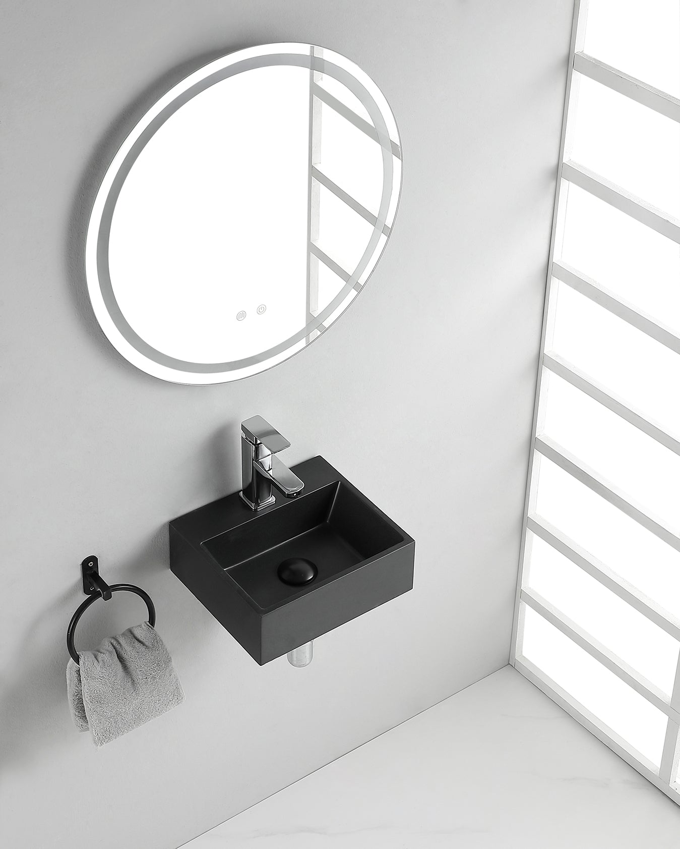 Leto fontein 33,5 x 29 x 11, 5 cm quartz – Wiesbaden – Zwart – Fonteinen | Dealplein