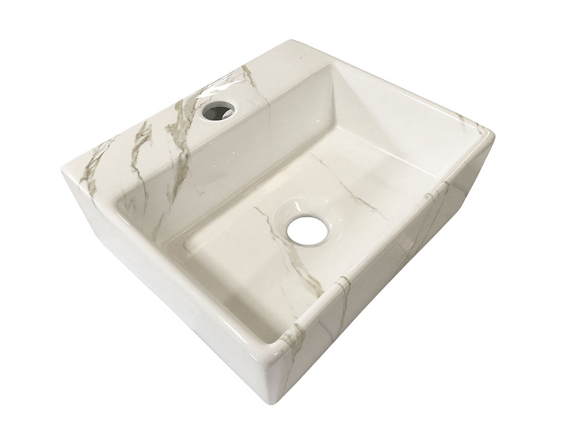 Leto fontein 33,5 x 29 x 11,5 cm keramiek carrara – Wiesbaden – Vermelde uitvoering – Fontein | Dealplein