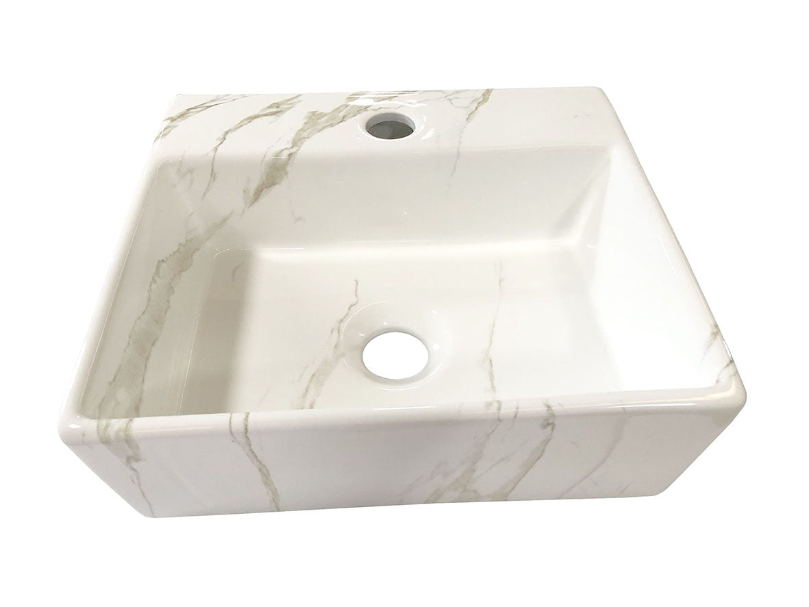Leto fontein 33,5 x 29 x 11,5 cm keramiek carrara – Wiesbaden – Vermelde uitvoering – Fontein | Dealplein