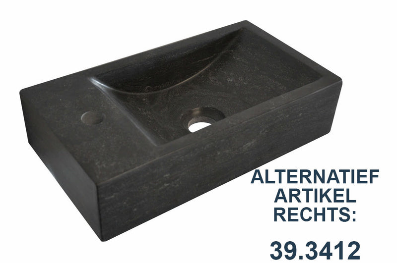 Wiesbaden fontein links 40x22x10 cm hardsteen gezoet