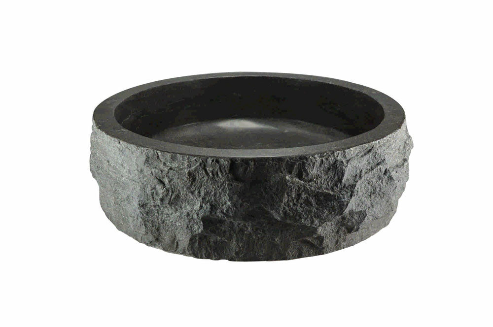 Productafbeelding – Raw waskom rond hamerslag 40x12 cm hardsteen gezoet