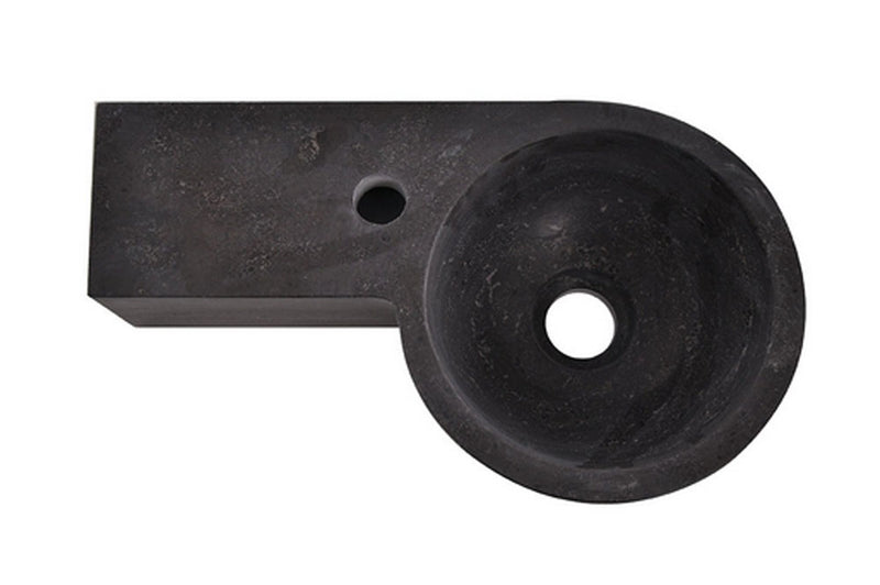 Raw fontein links rond 40x23x10 cm hardsteen gezoet