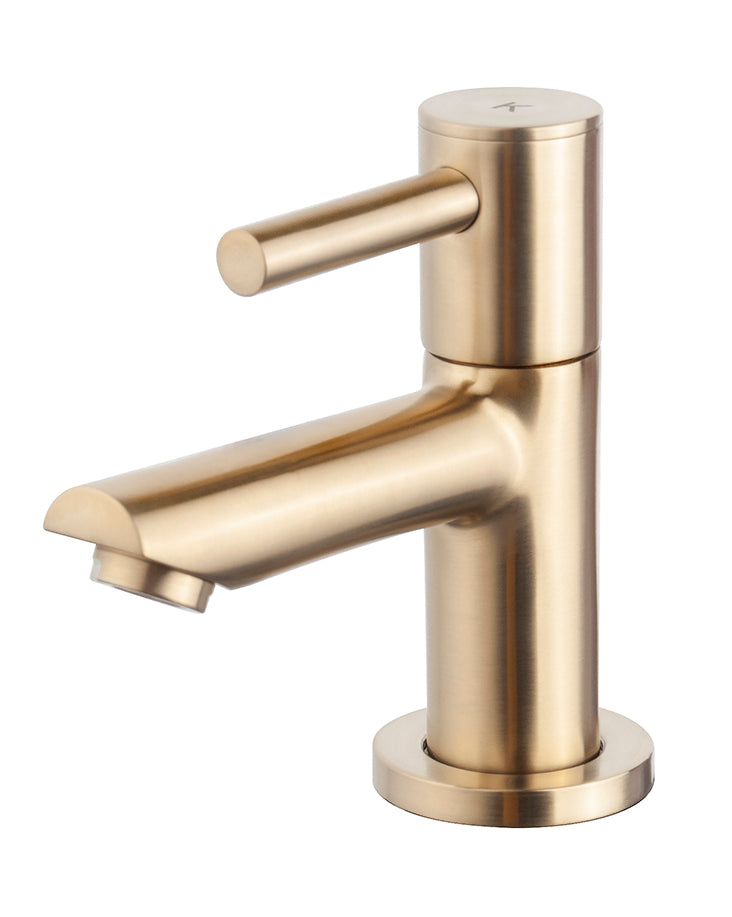 Fonteinset Rhea S mini met fontein rechts quartz, kraan, sifon en afvoerplug geborsteld messing – Wiesbaden – Geborsteld Messing – Complete fonteinsets | Dealplein