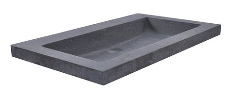 Raw wastafel enkel zonder kraangat 60x46x5 cm hardsteen gezoet – Wiesbaden – Vermelde uitvoering – Meubelwastafel | Dealplein