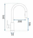 Keukenkraan Rea Fresh Black - View 10