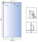 Rea Aero N 100 Transparant douchescherm - View 5