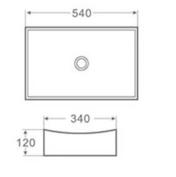 App Opbouw Wastafel 54x34x12 cm