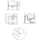 Buq-30 fontein Just-Solid 32.5x32.5x25cm z/kraangat