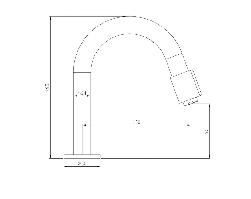 Ore-Dimpel toiletkraan RVS-304