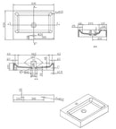Opera-60 wastafel Just-Solid 60x42x10cm