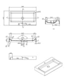 Opera-80 wastafel Just-Solid 80x42x10cm