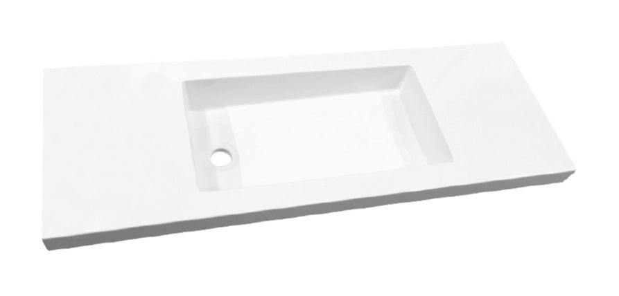 Slim wastafel voor meubel 120 cm (ondiep) 35 cm zonder kraangat