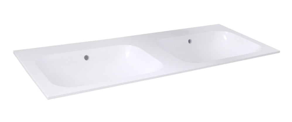 Duo-Wastafel 120 cm t.b.v. Meubel Bora zonder Kraangaten