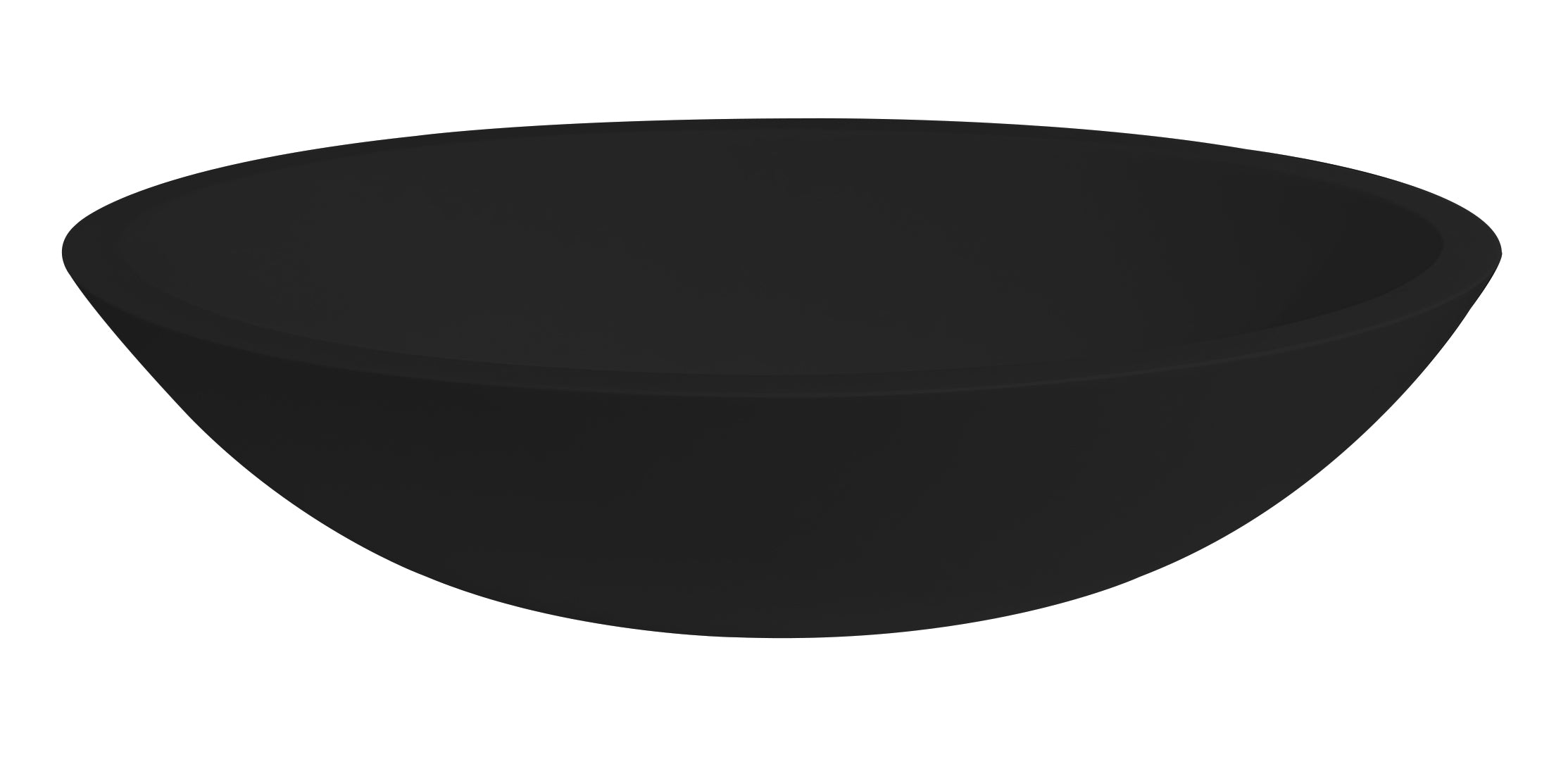 Epona-Zwarte Opbouw Waskom Gewoon Solid 52 cm