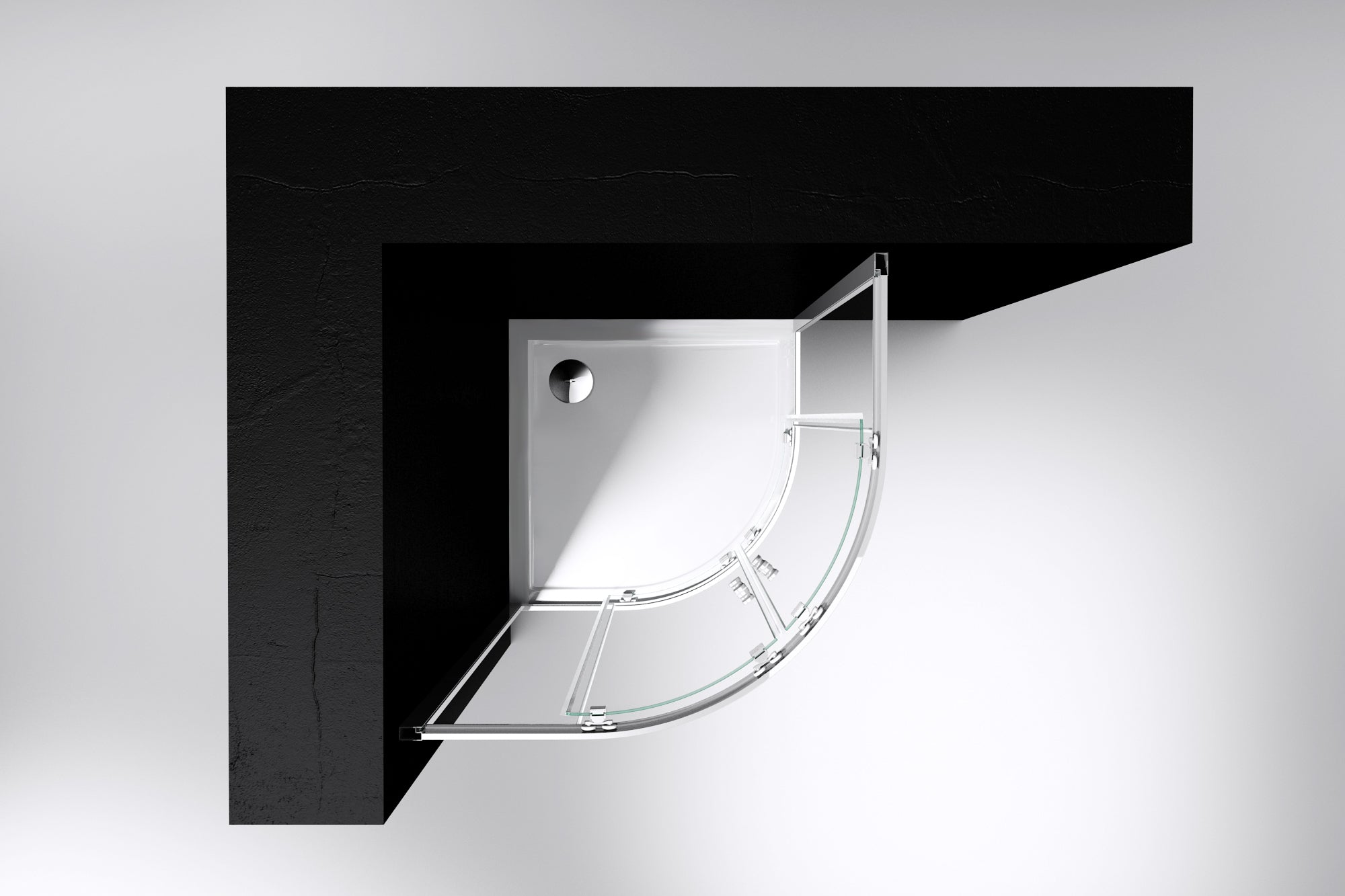 Project 1/4 ronde douchecabine 80x80x190cm glas 5mm