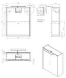 Happy MDF spiegelkast + verlichting 50x60cm