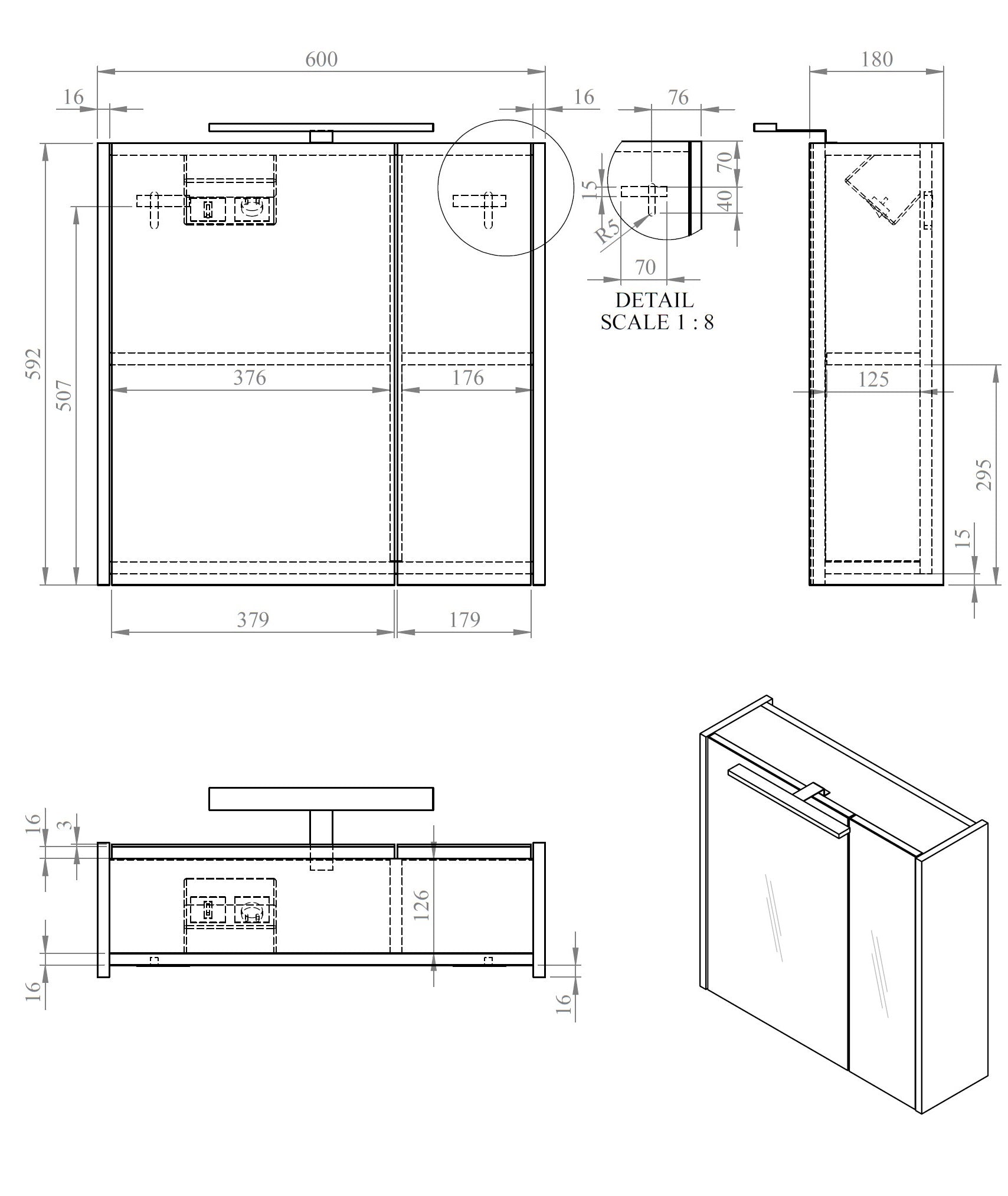 Detailweergave Best Design Happy spiegelkast Neutraal