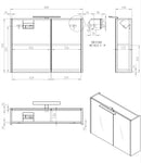 Happy MDF spiegelkast + verlichting 80x60cm