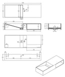 Gruna wastafel Just-Solid 120x42x20cm