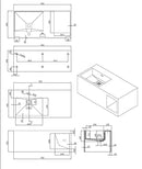 Serena wastafel Just-Solid 95x45x35cm