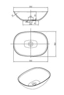 Forza opbouw-waskom Just-Solid 55x40x15cm