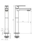 Chrome High-Home hoge toiletkraan