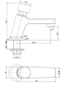 Chrome Delay-Lorim toiletkraan
