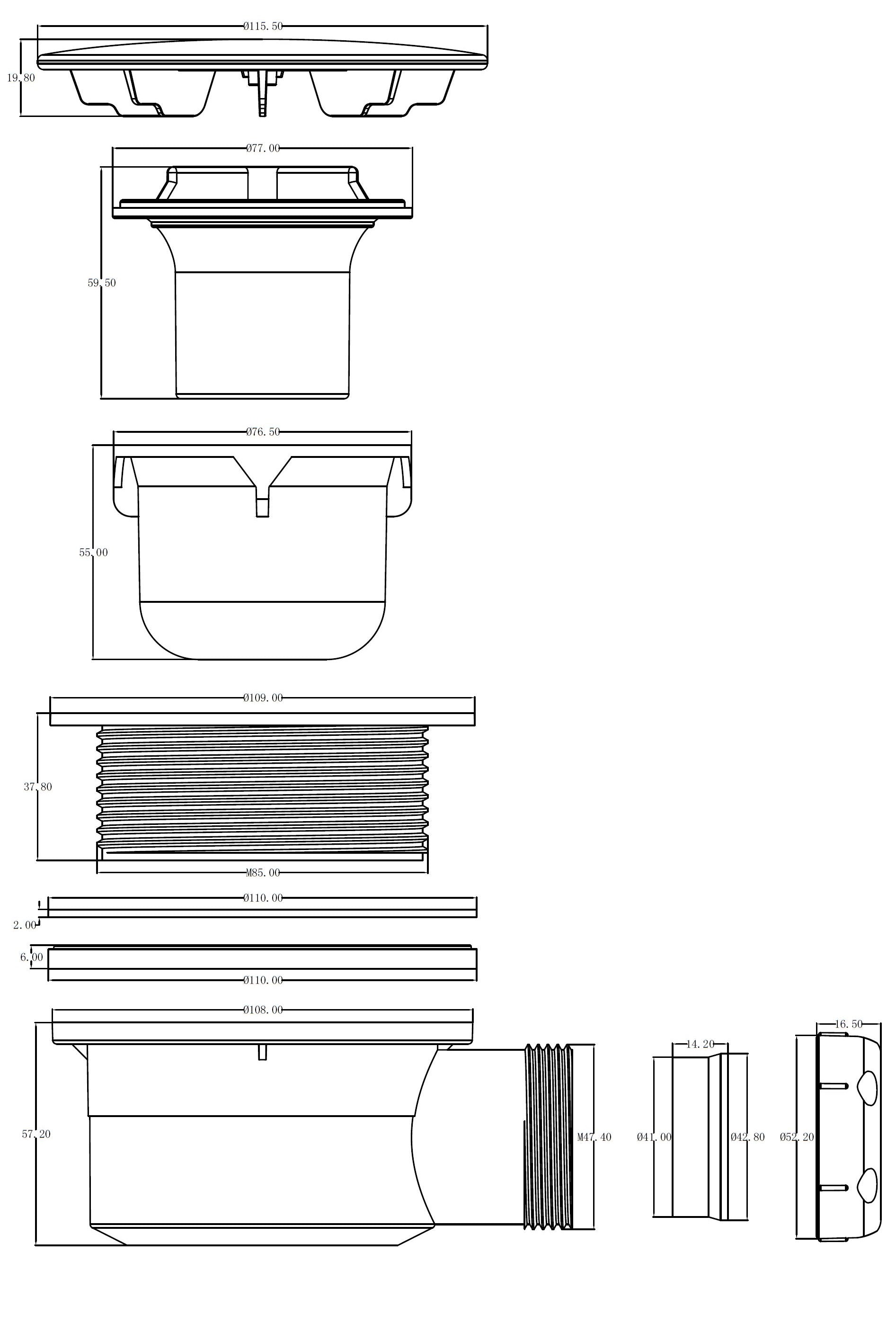 Jacky Doucheplug 90/114 mm (knelwartel)
