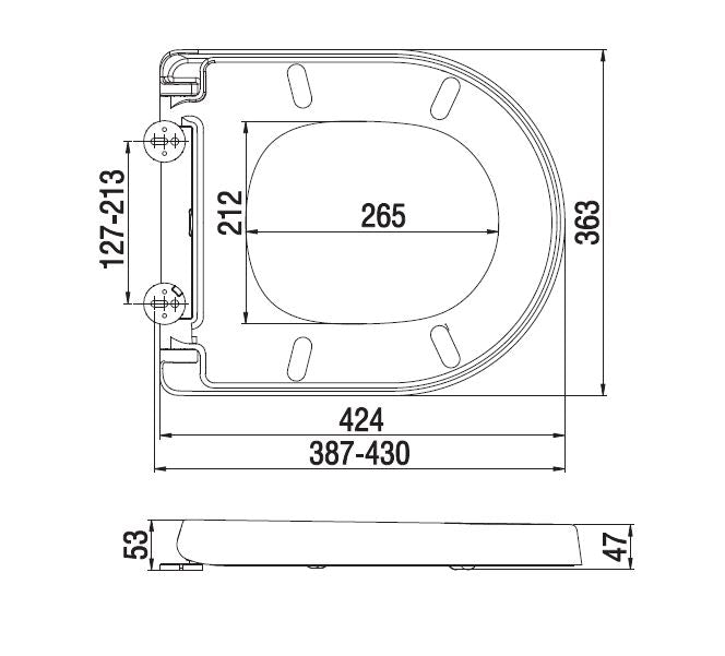 Toiletzitting Soft-Closing Short-49