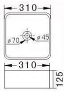 Bissel opbouw-waskom 31x31x12,5cm