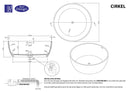 Cirkel vrijstaand bad Just-Solid diam:153 cm