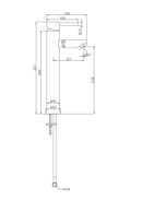 Chrome Mitte Hoge wastafelmengkraan