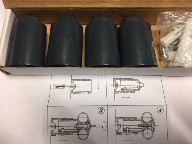 service (ter vervanging) los bevestigingset tbv.Zero Radiator antraciet