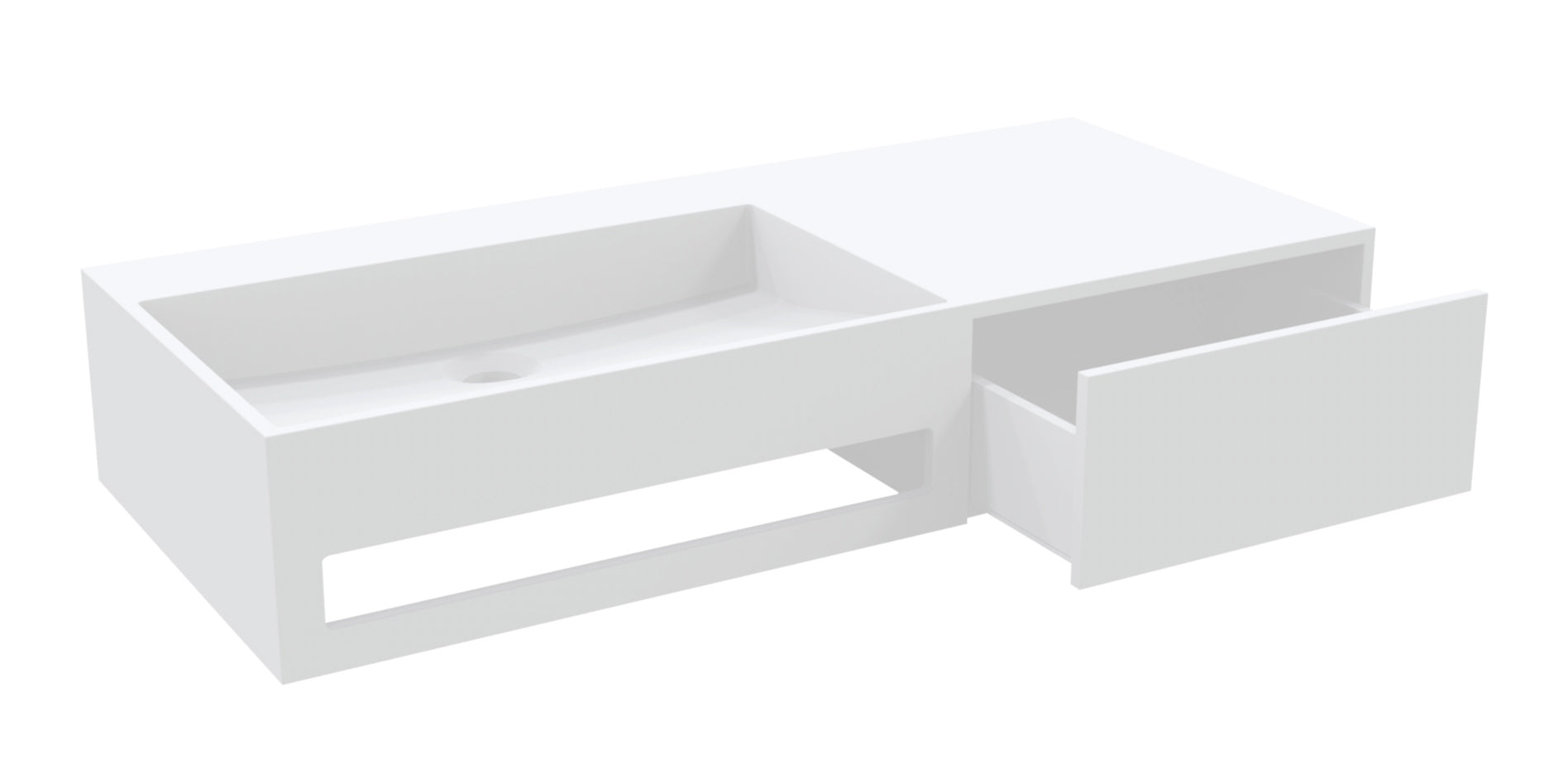 Spring wastafel + lade Just-Solid 90x40x17cm