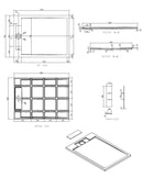 Decent douchebak Just-Solid 120x90x3,5cm