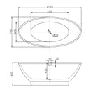 Color-Redpool vrijstaand bad 178x78x61cm