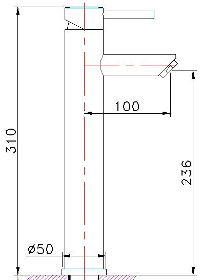 MotionXXL-White hoge wastafelmengkraan RVS mat-wit