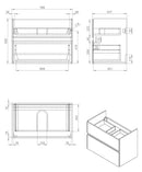 Quick-Greeploos meubel onderkast + wastafel 80 cm Glans-Wit