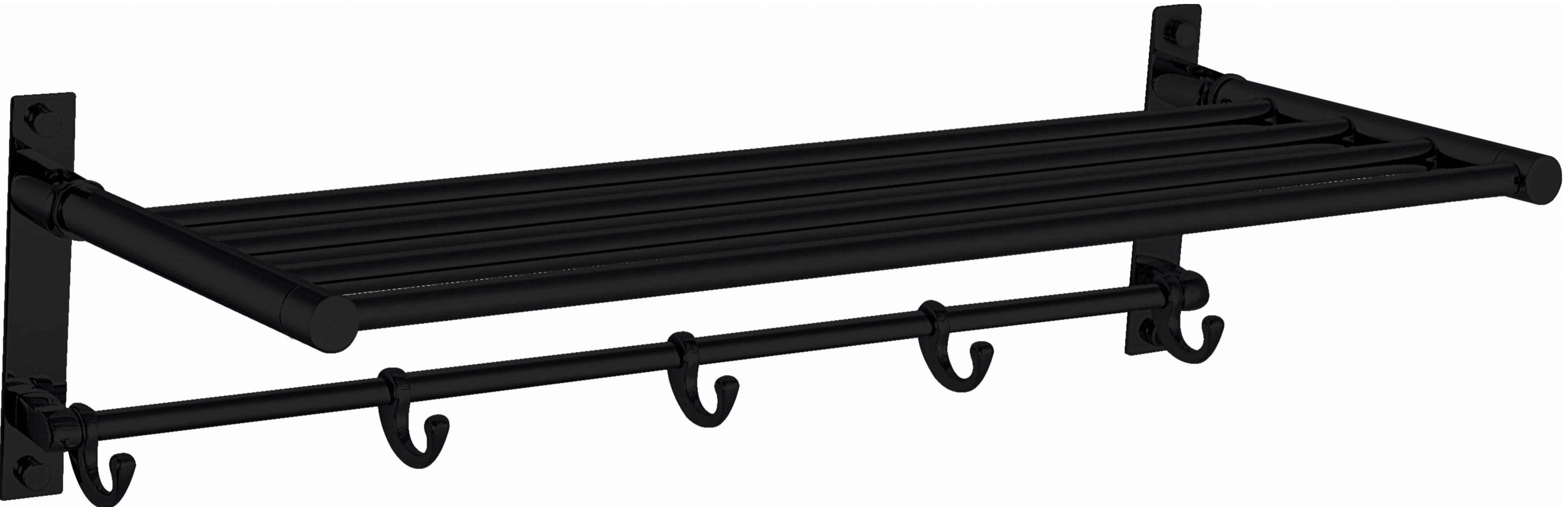 Clips-Black Wand Handdoekrek Nero Mat Zwart