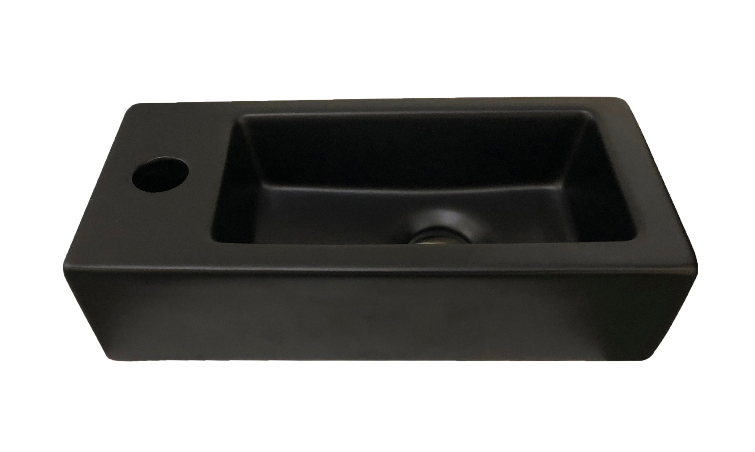 Farnetta Fontein Links 37x18x9cm Mat Zwart