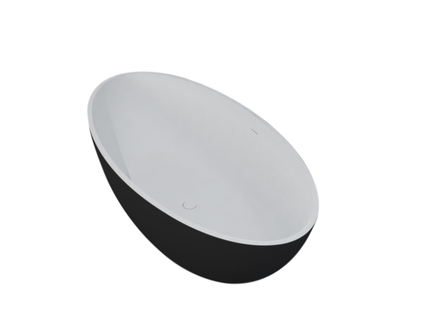 Bovenaanzicht van de badruimte van Vrijstaand Bad ADW New Stone Bicolor / Just Solid Wit 180 x 85 cm