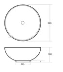 Ancona opbouw-waskom mat-wit Ã˜=38cm H=16cm