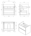 Quick-Black-Greeploos meubel onderkast + wastafel 65 cm Mat-Zwart