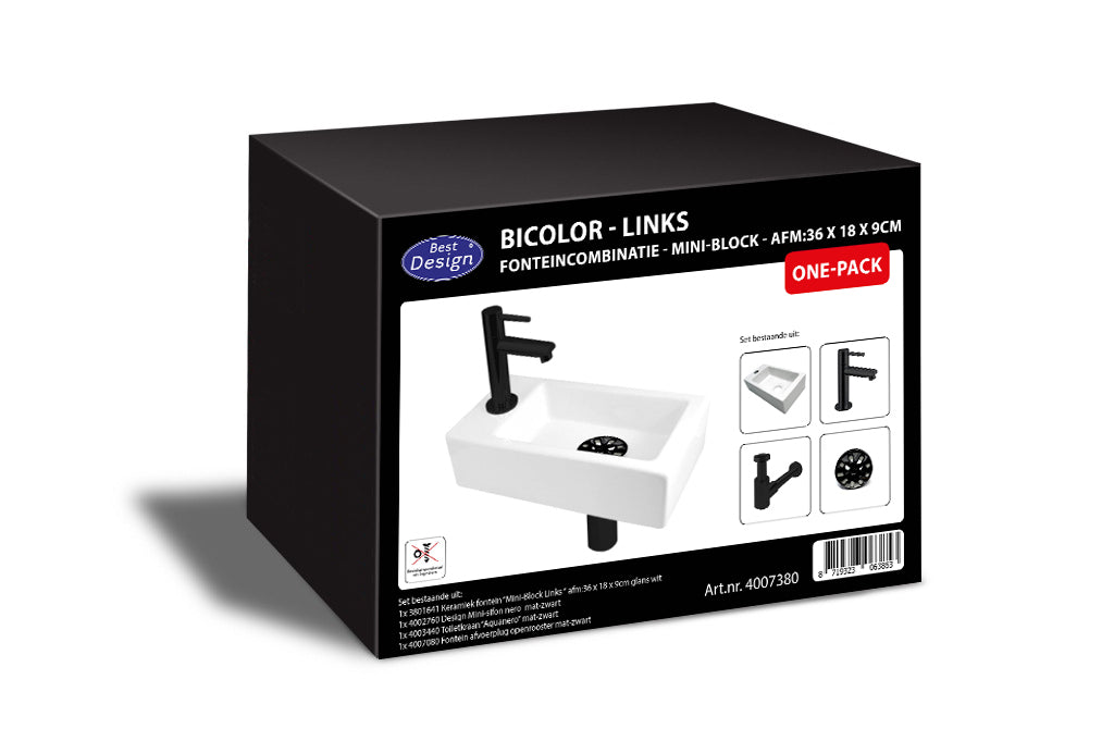 One Pack Fonteincombinatie-Bicolor Mini-Block Links