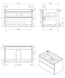 Beauty-78-Glans-Wit-Greeploos meubel onderkast