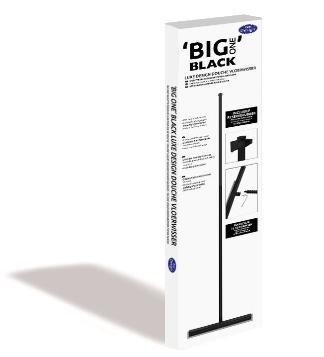 Big-One-Black Nero design douche vloerwisser mat-zwart