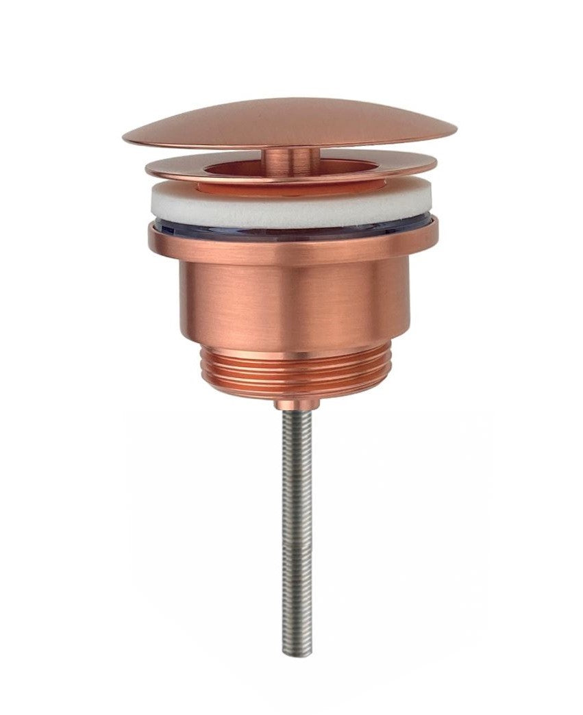 Lyon low fontein afvoer plug 5/4 Rosé-Mat Goud
