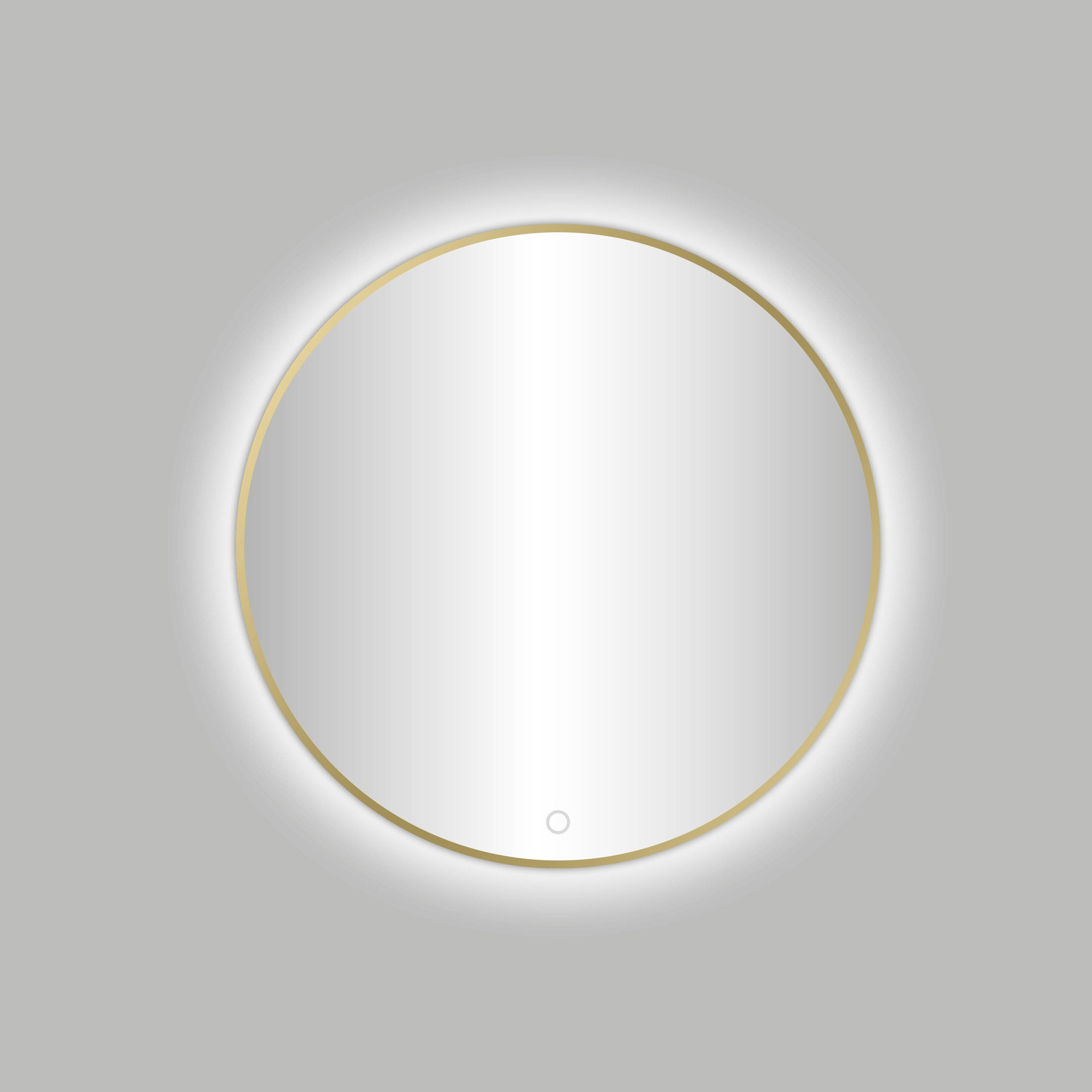 Badkamerspiegel Best Design Nancy Venetië Thin Ø 80 cm Mat Goud — met LED-verlichting