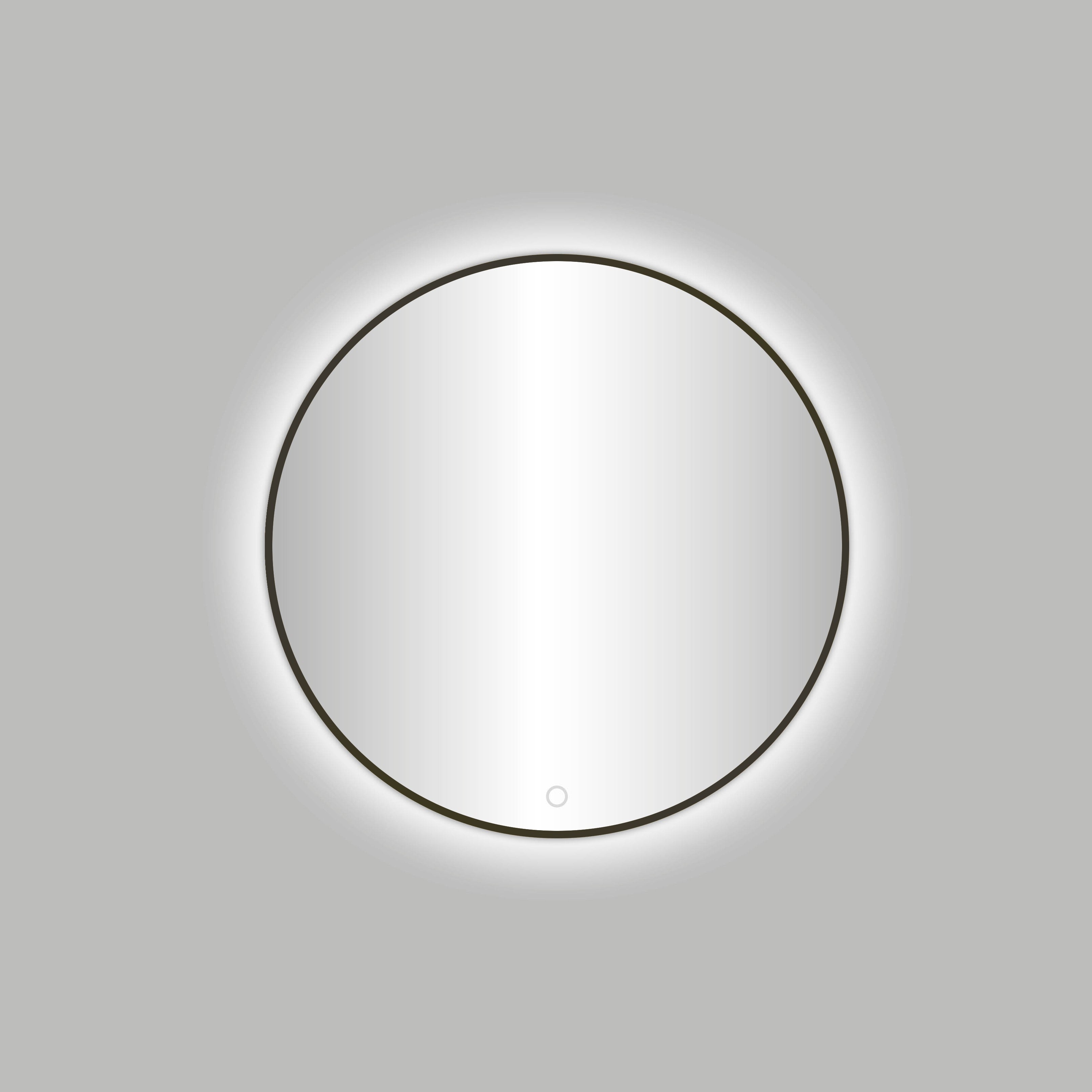 Badkamerspiegel Best Design Moya Venetië Thin Ø 60 cm Gun Metal — met LED-verlichting